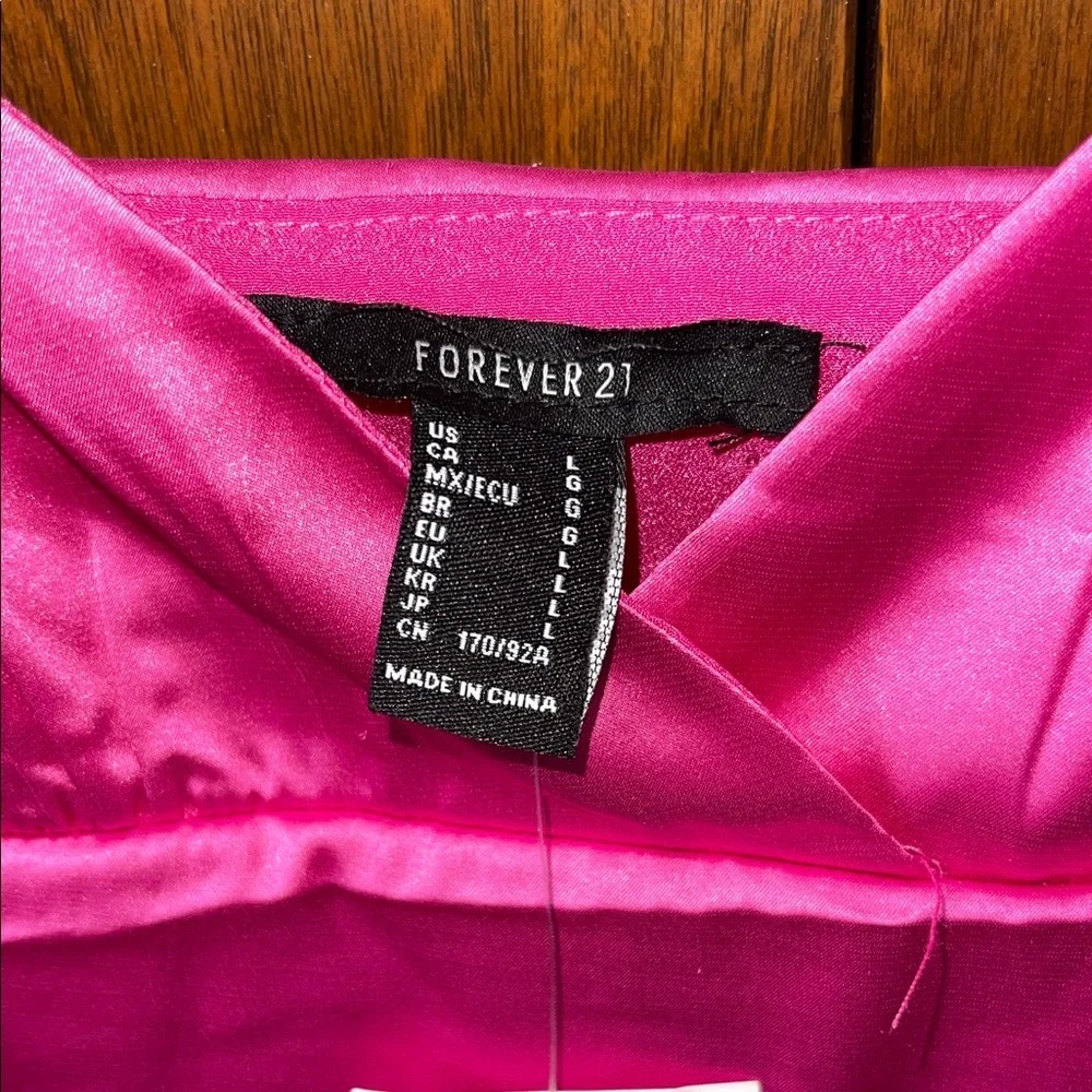 Forever 21 Fuchsia Satin Camisole - Picture 2 of 8